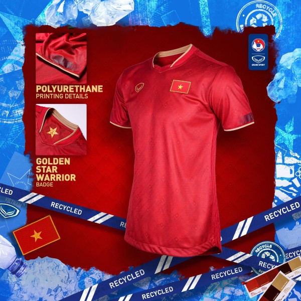 Cận cảnh mẫu áo đấu sân nhà siêu đặc biệt của ĐT Việt Nam trong năm 2022/2023