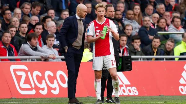 De Jong từng chơi rất thành công dưới triều đại của HLV Ten Hag tại Ajax