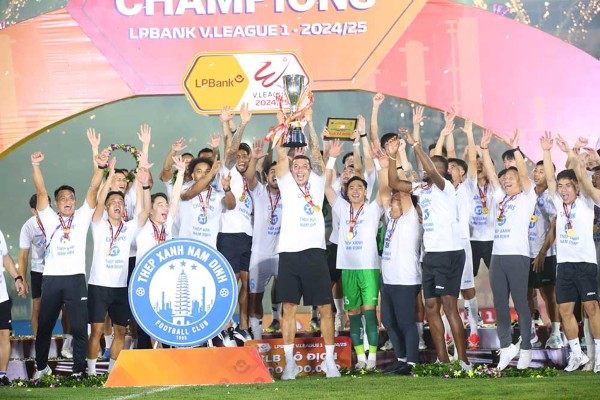Nhà vô địch V-League mùa vừa qua - CLB Nam Định được kỳ vọng sẽ tiến sâu