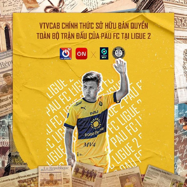 Các trận đấu của Pau FC được phát sóng tại Việt Nam